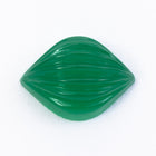 Vintage 8mm x 10.5mm Emerald Ribbed Navette Cabochon #XS33-A-1
