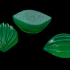 Vintage 8mm x 10.5mm Emerald Ribbed Navette Cabochon #XS33-A-1