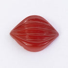 Vintage 8mm x 10.5mm Carnelian Ribbed Navette Cabochon #XS33-A-2