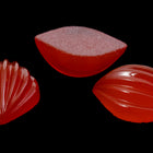 Vintage 8mm x 10.5mm Carnelian Ribbed Navette Cabochon #XS33-A-2