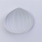 Vintage 17mm x 18mm Matte Crystal Ribbed Onion Cabochon #XS33-D