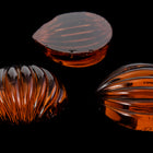 Vintage 17mm x 18mm Brown Ribbed Onion Cabochon #XS33-E