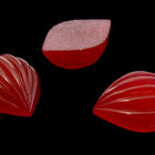 Vintage 13mm x 17.5mm Carnelian Ribbed Navette Cabochon #XS33-F