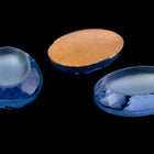 Vintage 13mm x 18mm Light Blue Beveled Oval Cabochon #XS33-G-2