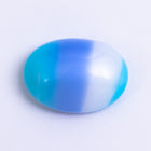 Vintage 10mm x 14mm Aqua/Blue/White Oval Cabochon #XS35-C