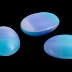 Vintage 10mm x 14mm Aqua/Blue/White Oval Cabochon #XS35-C