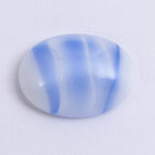 Vintage 13mm x 18mm Blue Swirl Oval Cabochon XS35-D