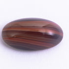 Vintage 9.5mm x 17mm Red Brown Stripe Oval Cabochon #XS36-A-1