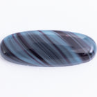 Vintage 10mm x 26mm Blue/Black Stripe Oval Cabochon #XS36-B