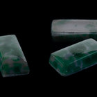 Vintage 6mm x 12mm Green/Gray Mottled Rectangle Cabochon #XS37-A-1