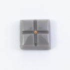 Vintage 8mm Gray Divided Square Cabochon #XS37-B
