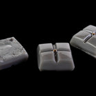 Vintage 8mm Gray Divided Square Cabochon #XS37-B