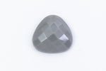 Vintage 11mm Gray Faceted Rounded Triangle Cabochon #XS37-C