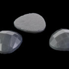 Vintage 11mm Gray Faceted Rounded Triangle Cabochon #XS37-C