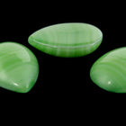 Vintage 12mm x 15mm Green and White Stripe Pear Cabochon #XS37-D