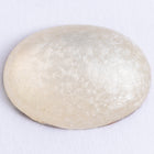 Vintage 13mm x 18mm Frosted Off White Oval Cabochon #XS38-D
