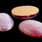 Vintage 18mm x 25mm Frosted Silver/Ruby Oval Cabochon #XS39-A
