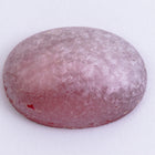 Vintage 18mm x 25mm Frosted Silver/Ruby Oval Cabochon #XS39-A