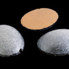 Vintage 18mm x 25mm Frosted Silver/Gray Oval Cabochon #XS39-B