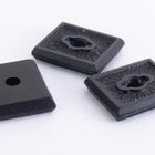 Vintage 10mm x 12mm Black Rectangle Cabochon with 9ss Setting #XS40-B