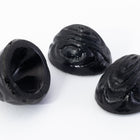 Vintage 18mm x 22mm Black Oval Cabochon #XS41-B