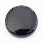 Vintage 20mm Black Round Flat Cabochon #XS41-C