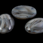 Vintage 13mm x 18mm Gray Swirl Oval Cabochon #XS42-C