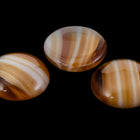 Vintage 10mm Caramel Stripe Round Cabochon #XS42-F