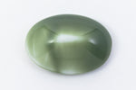Vintage 18mm x 25mm Green/White Marble Peaked Oval Cabochon #XS42-J