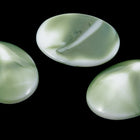 Vintage 18mm x 25mm Green/White Marble Peaked Oval Cabochon #XS42-J