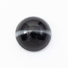 Vintage 11mm White Striped Black Round Cabochon #XS44-A