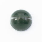 Vintage 11mm White Striped Dark Green Round Cabochon #XS44-B