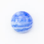 Vintage 8mm Blue Stripe Round Cabochon #XS44-F-2