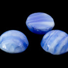 Vintage 8mm Blue Stripe Round Cabochon #XS44-F-2