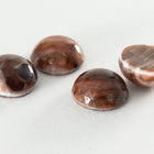 Vintage 8mm Brown Stripe Round Cabochon #XS44-F-5