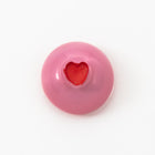 Vintage 9.5mm Pink Oval Cabochon with Red Heart #XS46-D