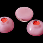 Vintage 9.5mm Pink Oval Cabochon with Red Heart #XS46-D