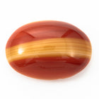Vintage 13mm x 18mm Terracotta/Ochre Stripe Oval Cabochon #XS47-G