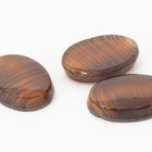Vintage 10mm x 14mm Brown Stripe Oval Cabochon #XS48-E