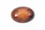 Vintage 10mm x 14mm Red Brown Stripe Oval Cabochon #XS48-G