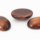 Vintage 10mm x 14mm Red Brown Stripe Oval Cabochon #XS48-G