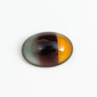 Vintage 13mm x 18mm Gray/Brown/Topaz Stripe Oval Cabochon #XS49-A-1