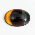 Vintage 18mm x 25mm Gray/Brown/Topaz Stripe Oval Cabochon #XS49-B-1