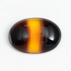 Vintage 18mm x 25mm Brown/Topaz Stripe Oval Cabochon #XS49-B-2