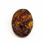 Vintage 13mm x 18mm Dark Topaz Bumpy Oval Cabochon #XS49-D