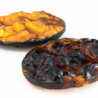 Vintage 30mm x 40mm Dark Topaz Bumpy Oval Cabochon #XS49-F