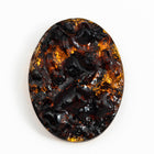 Vintage 30mm x 40mm Dark Topaz Bumpy Oval Cabochon #XS49-F