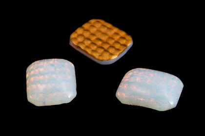 Vintage 7mm x 8.5mm Opal White Rectangle Cabochon #XS51-A