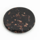 Vintage 15mm x 17mm Copper Flecked Black Oval Cabochon #XS53-A