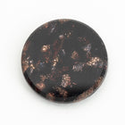 Vintage 12mm Copper Flecked Black Round Cabochon #XS53-B